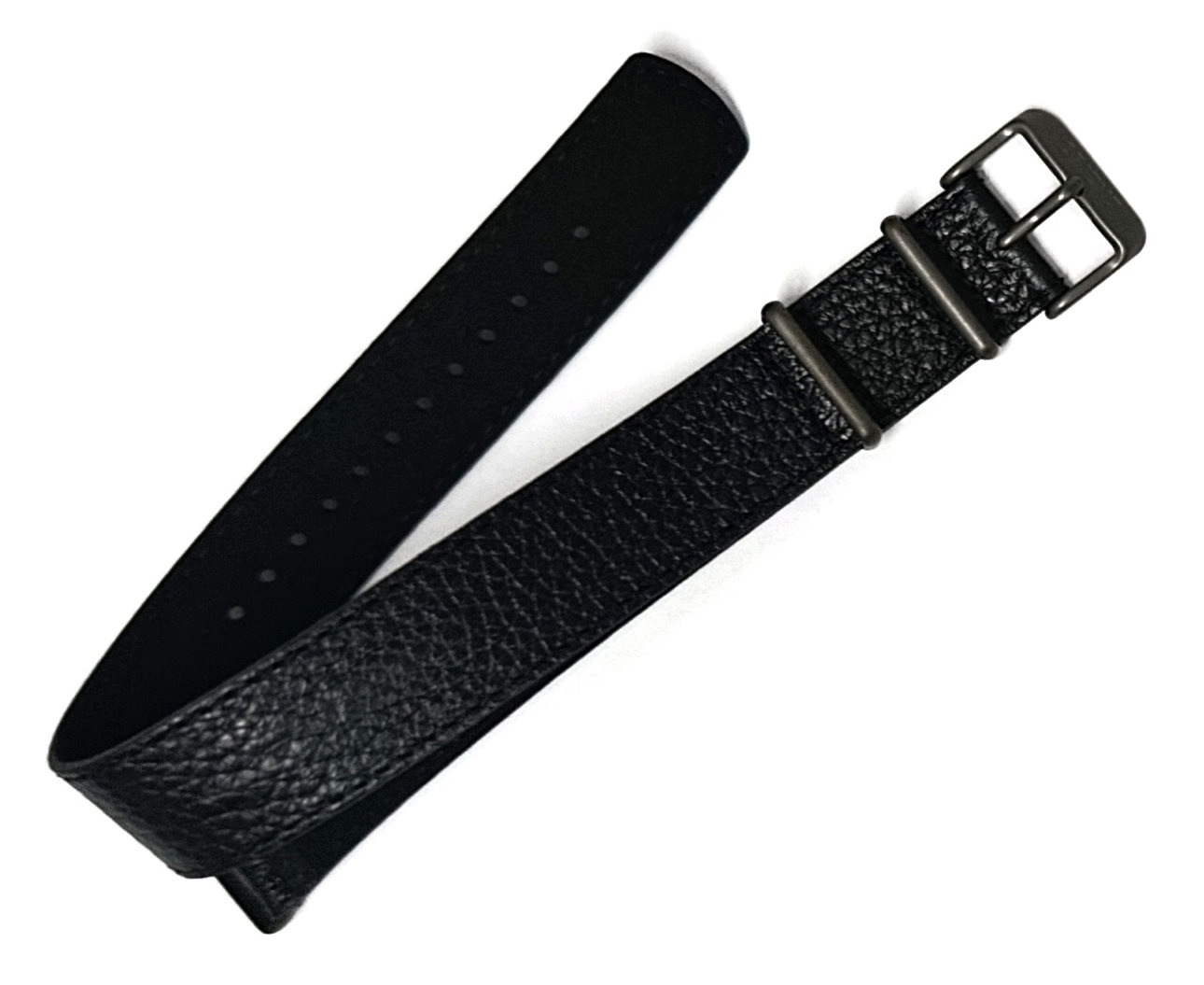 Skórzany pasek do zegarka UL00N011N0 20 mm NATO czarny – Elegancja i styl