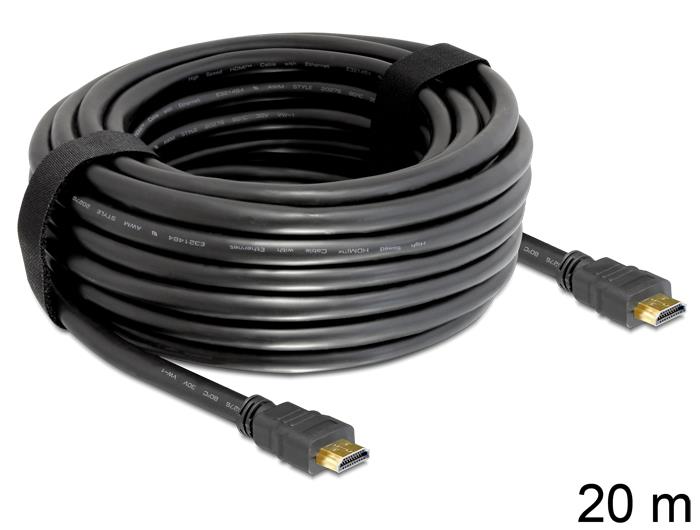 Kabel HDMI - HDMI 20m czarny (83452) – Wysoka jakość połączenia