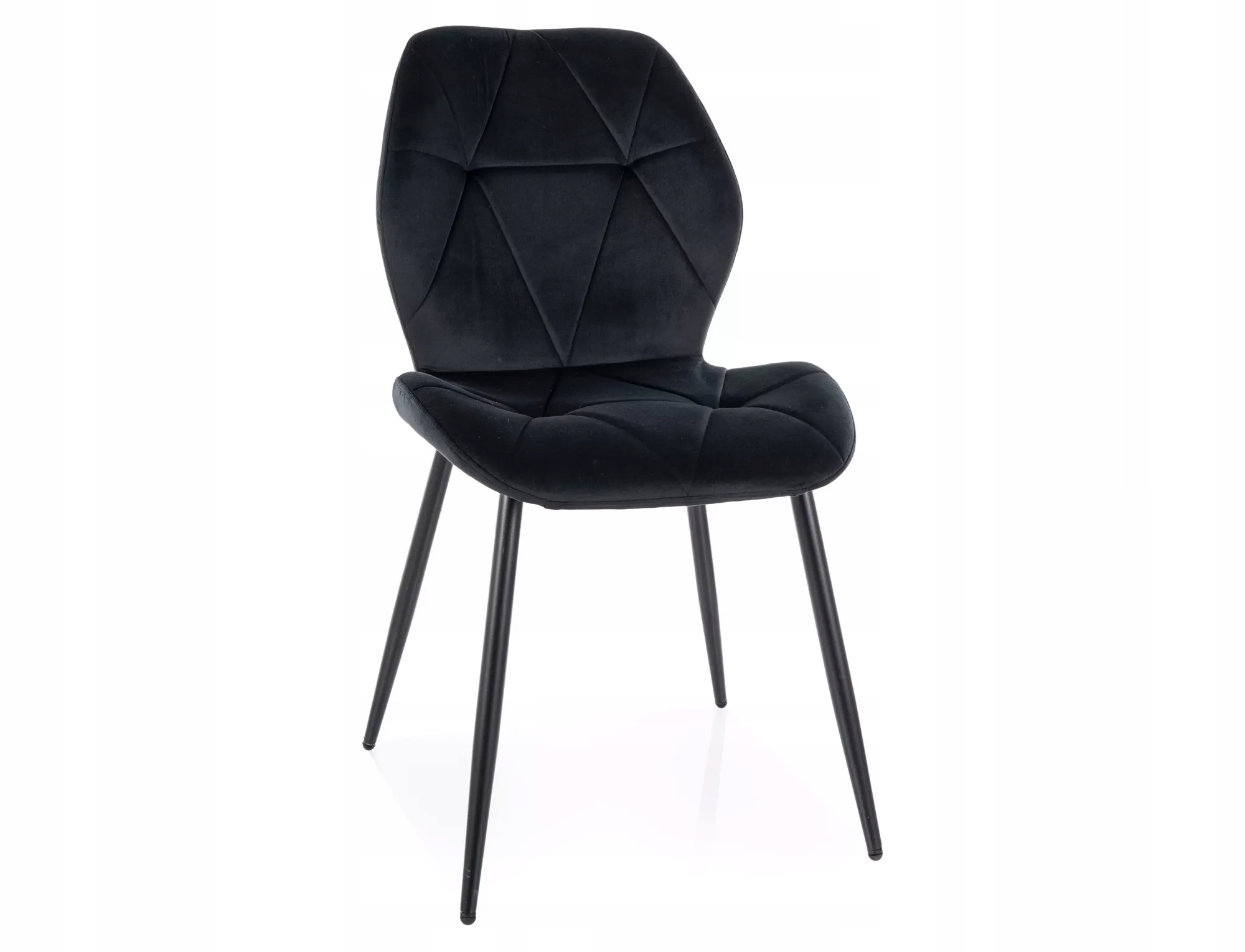Krzesło tapicerowane RICK VELVET czarne – Elegancja i komfort w Twoim wnętrzu