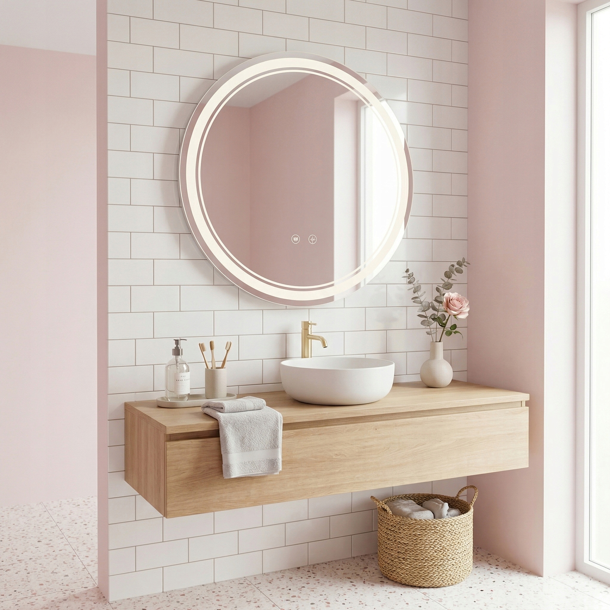 Stylowy design i okrągły kształt – Idealne do każdej łazienki