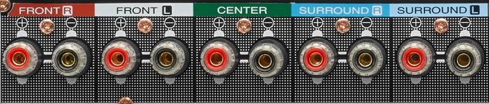 Color-coded speaker terminals