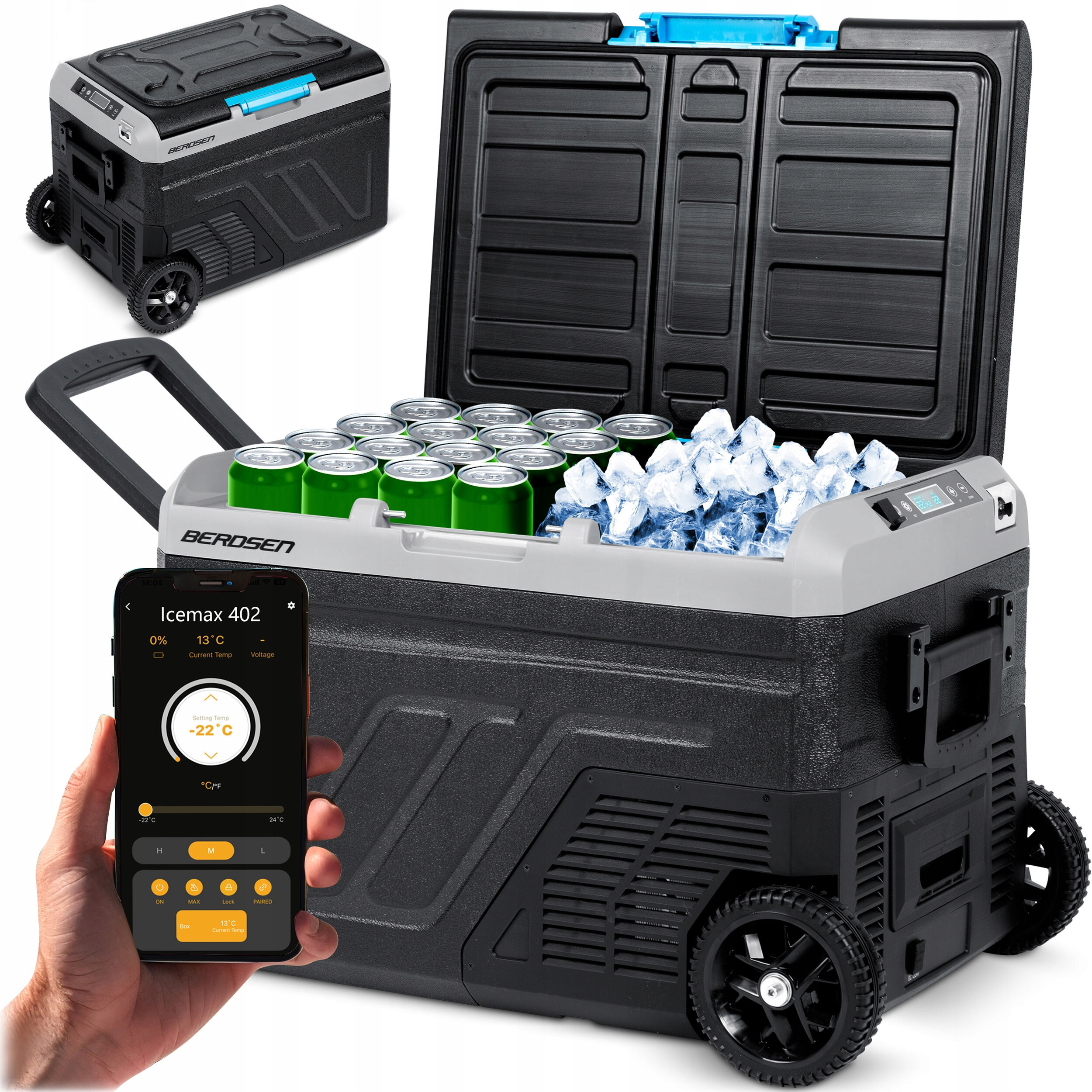 Lodówka kompresorowa turystyczna Icemax 402 Berdsen 40 litry - czarna EDUKAMP