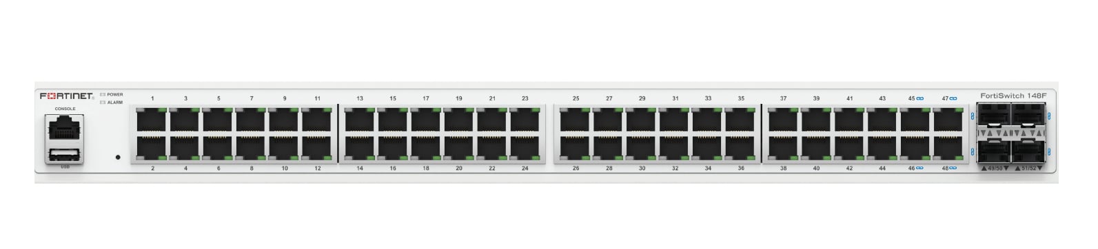 Liczba portów i ich rodzaje – 48x GE RJ45 oraz 4x 10GE SFP+