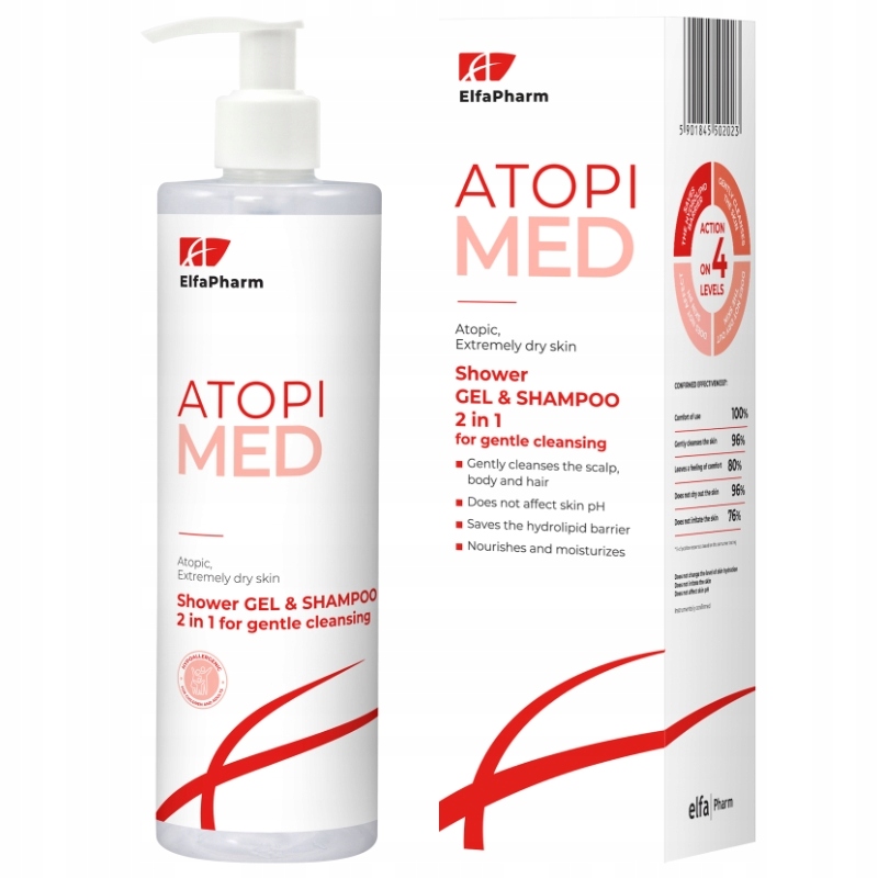 ELFA PHARM Atopi Med Szampon i Żel pod Prysznic 2w1 – Delikatna pielęgnacja dla wrażliwej skóry