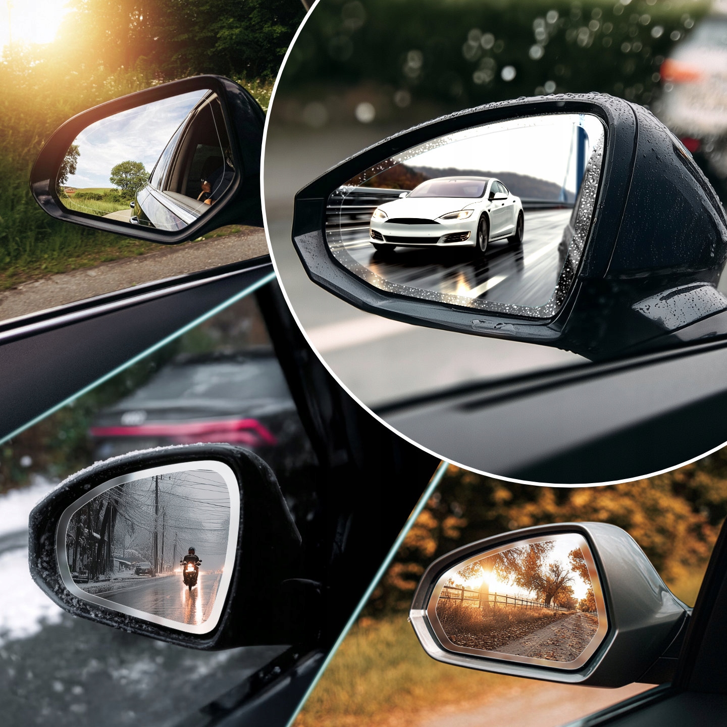 Folia przeciwdeszczowa na lusterka GrizzGlass ZeroDrop do Audi A4 B9 (2020-2024) – Doskonała widoczność w każdych warunkach
