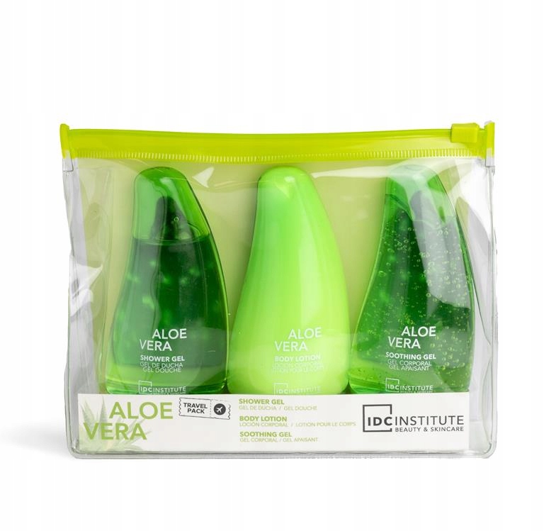 Zestaw podróżny Aloe Vera IDC Institute 3x80ml – Idealny do pielęgnacji w podróży
