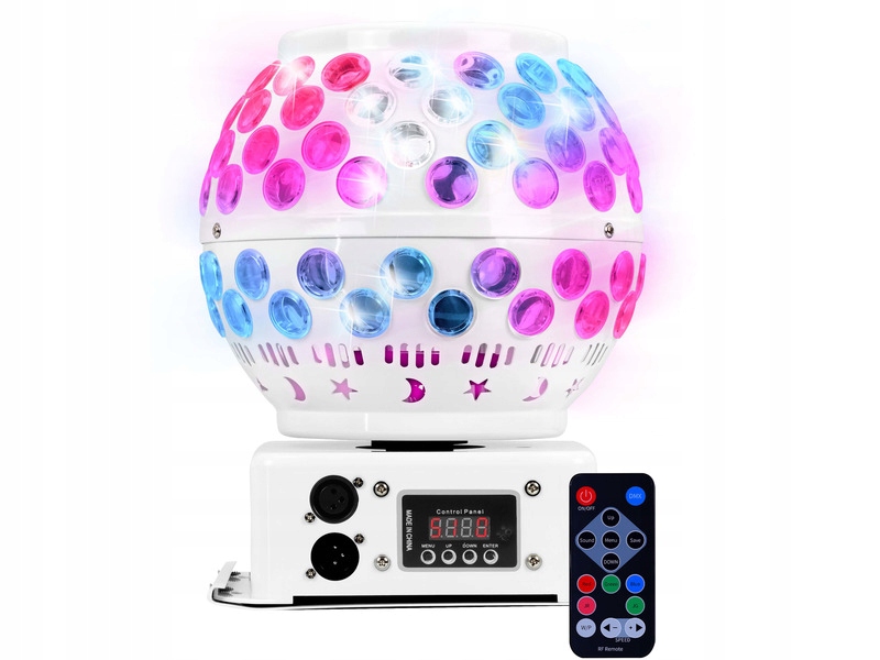Obrotowa kula dyskotekowa LED MM-DB210 GalaxyBurst – Stwórz niezapomnianą atmosferę