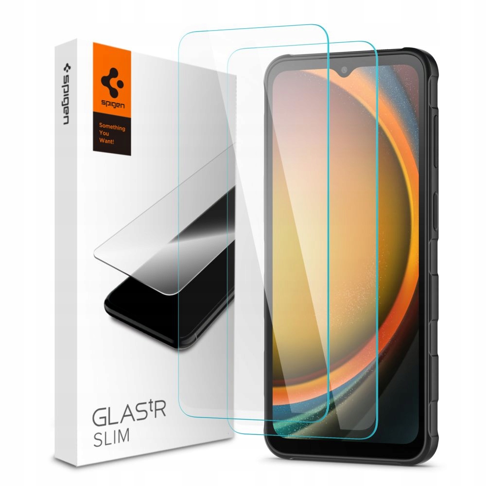 Szkło hartowane Spigen Glas.TR Slim 2-Pack do Galaxy XCover 7 / 7 Pro – Niewidzialna ochrona ekranu