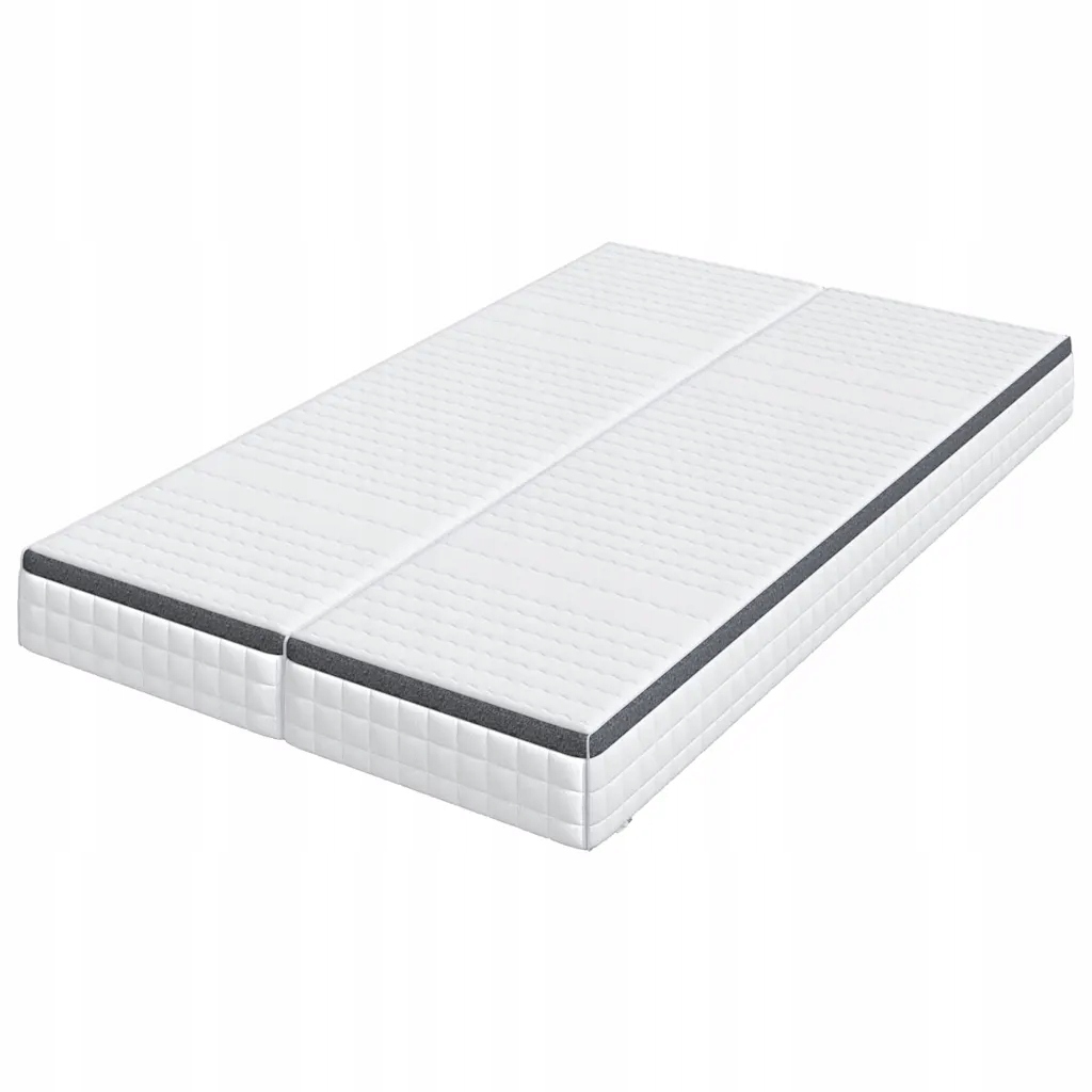Materac 2 pcs Biały, Szary 60 x 200 cm – Komfort i styl w Twojej sypialni