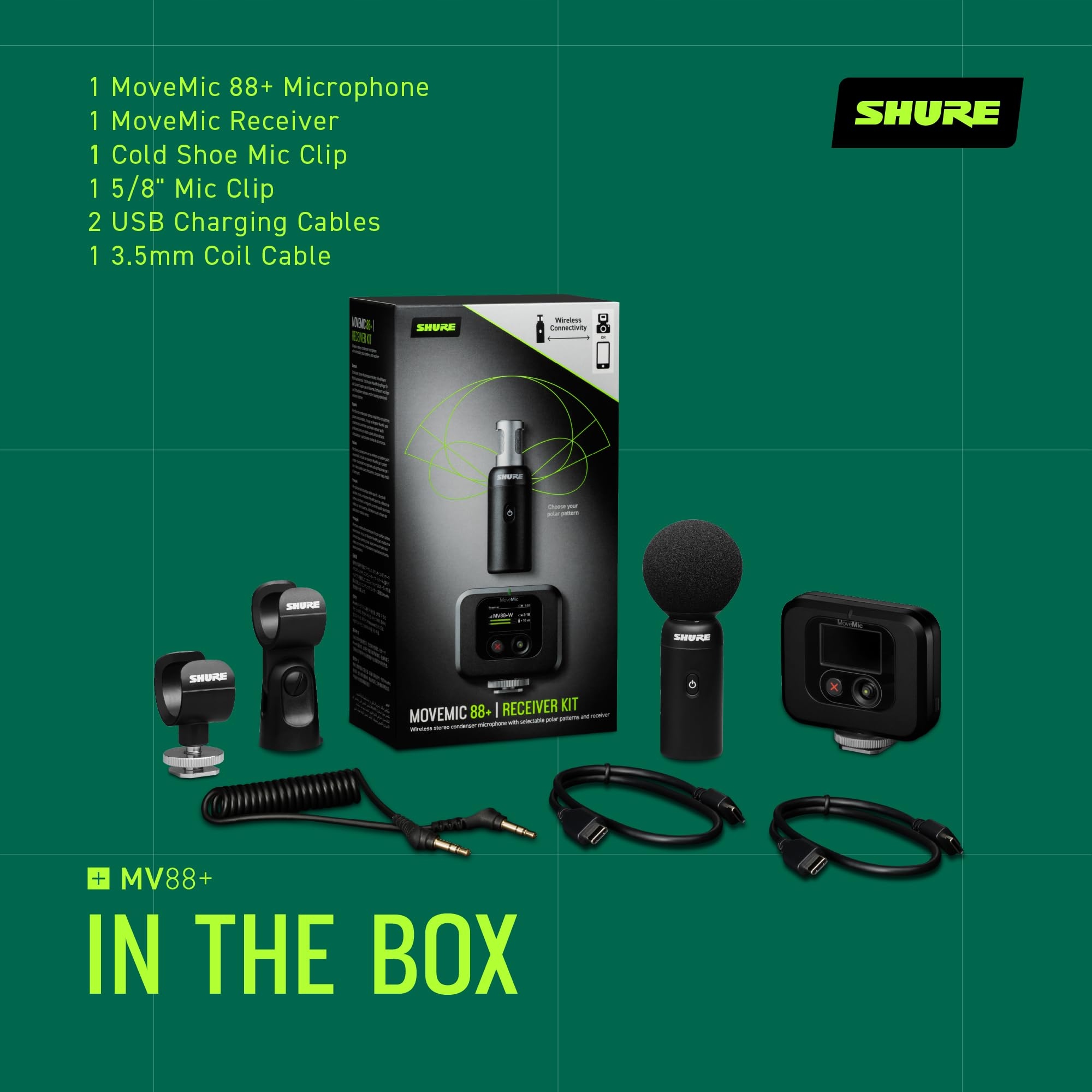 Zestaw Bezprzewodowy mikrofon Shure MoveMic 88+ – Idealny do nagrywania wywiadów
