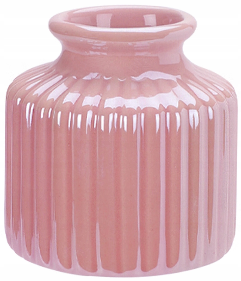 Wazon porcelanowy 8x8cm – Mały błyszczący dekoracyjny detal do Twojego wnętrza