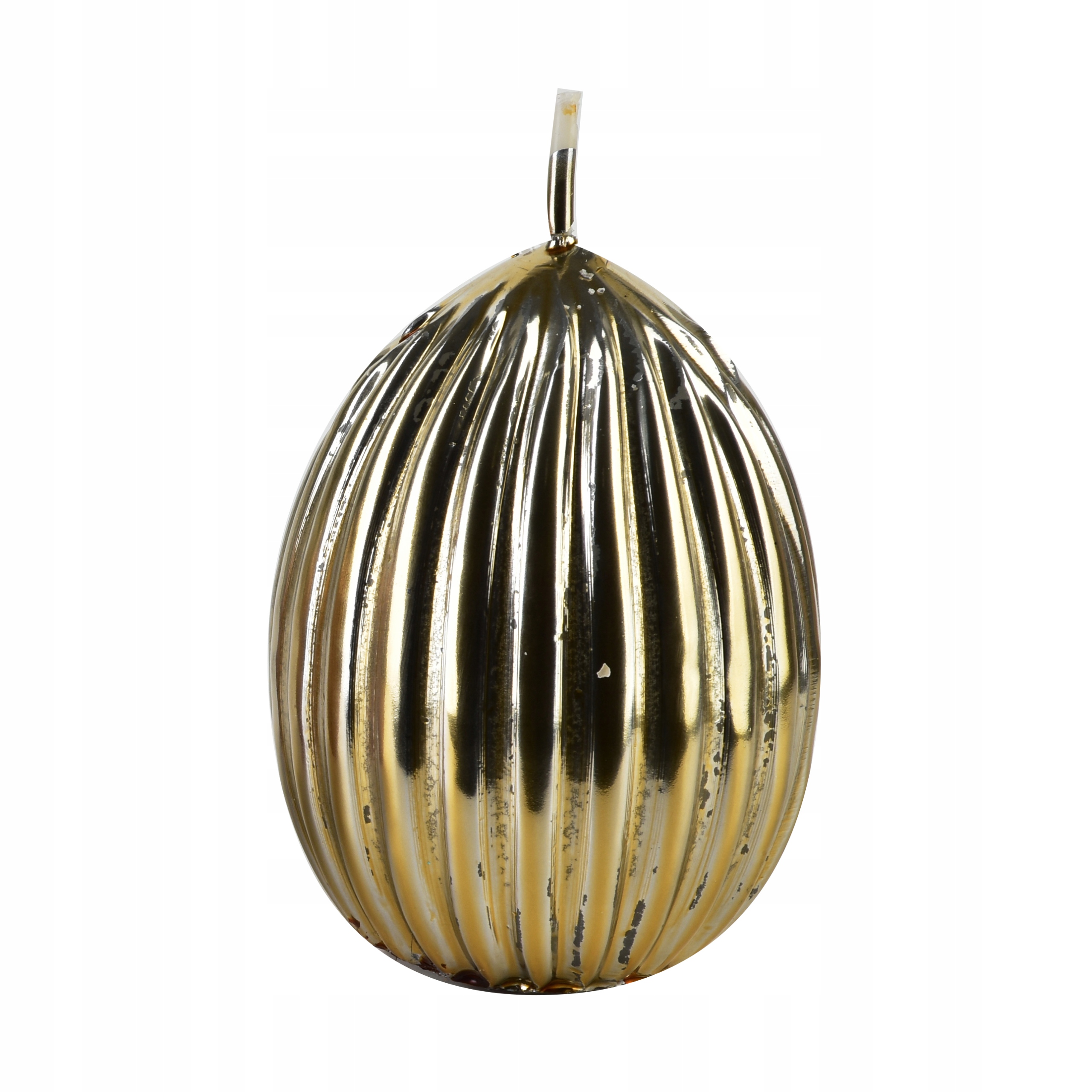 Świeca Jajko Karbowane Duże 7,5x10cm – Elegancka dekoracja do wnętrz