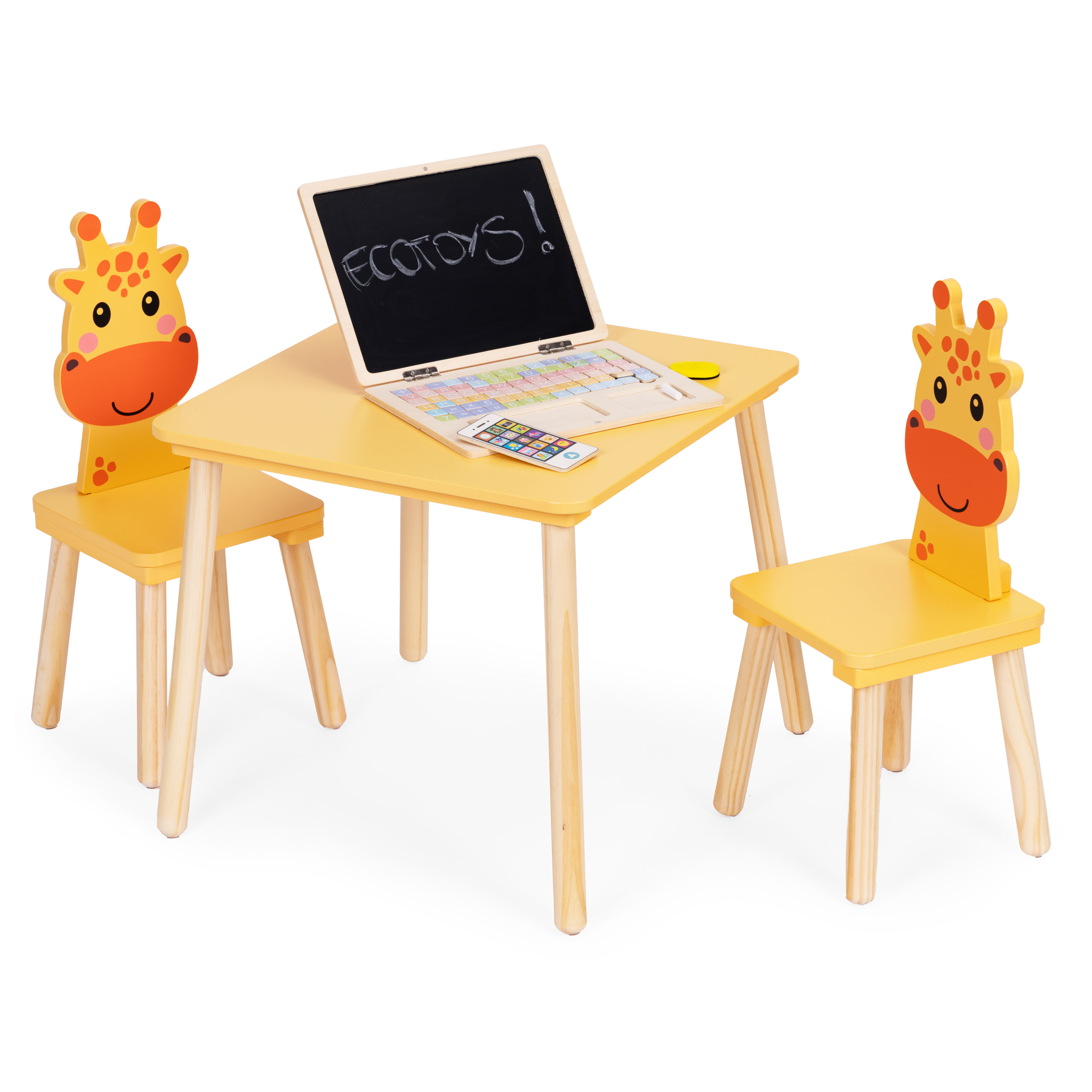 Ergonomiczne krzesełka z motywem żyrafy