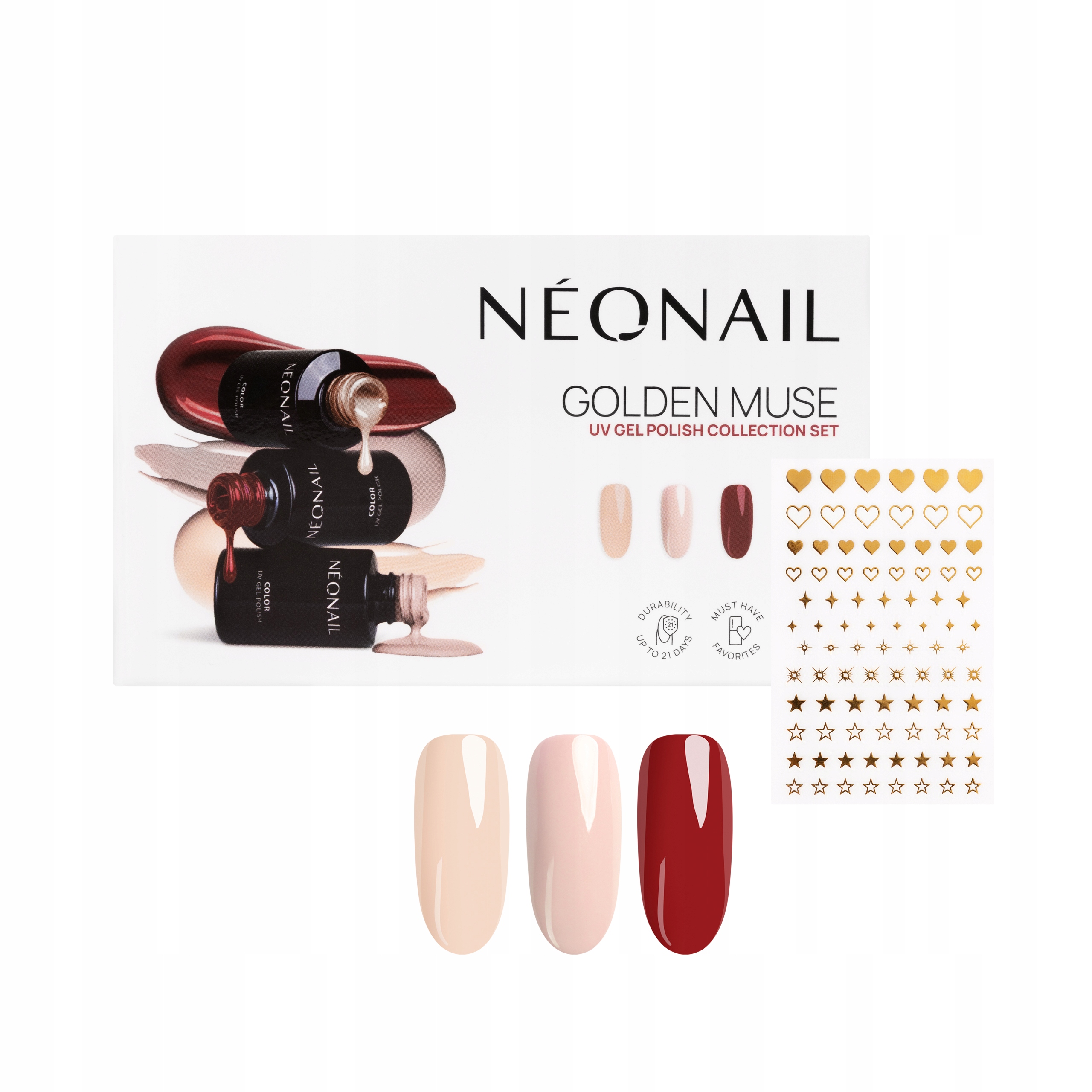 NEONAIL Zestaw z lakierami do paznokci GOLDEN MUSE COLLECTION SET – Idealny wybór dla pięknych paznokci