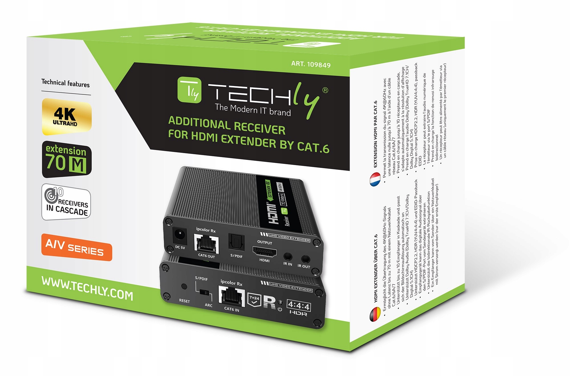 Extender / odbiornik HDMI 4K Techly – Idealne rozwiązanie dla Twojego systemu AV