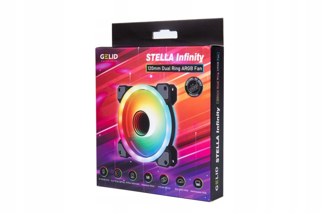 Gelid Stella Infinity 120mm – Wentylator z podświetleniem ARGB