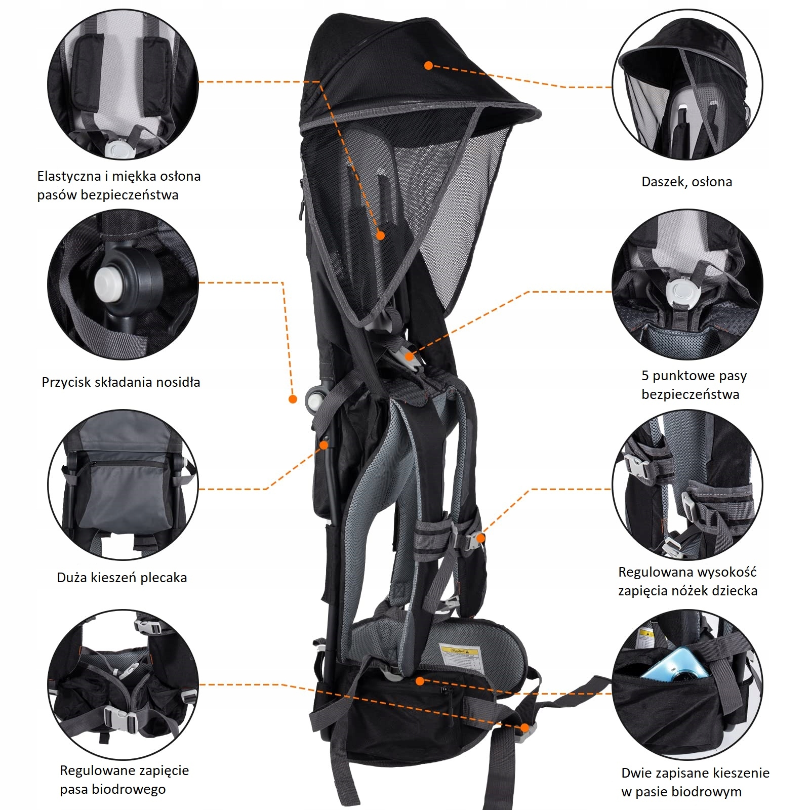 Komfort i bezpieczeństwo – regulowane pasy nośne i stabilizacja