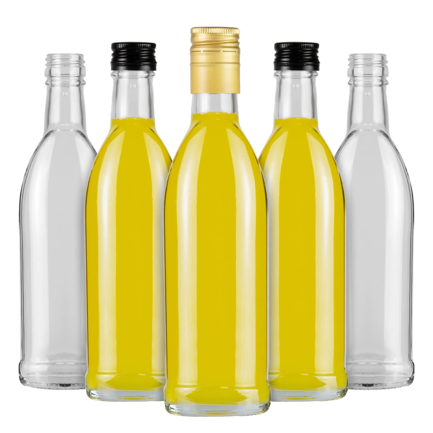 5x Szklane Butelki Iskra 250 ml – Idealne do przechowywania alkoholu i soków