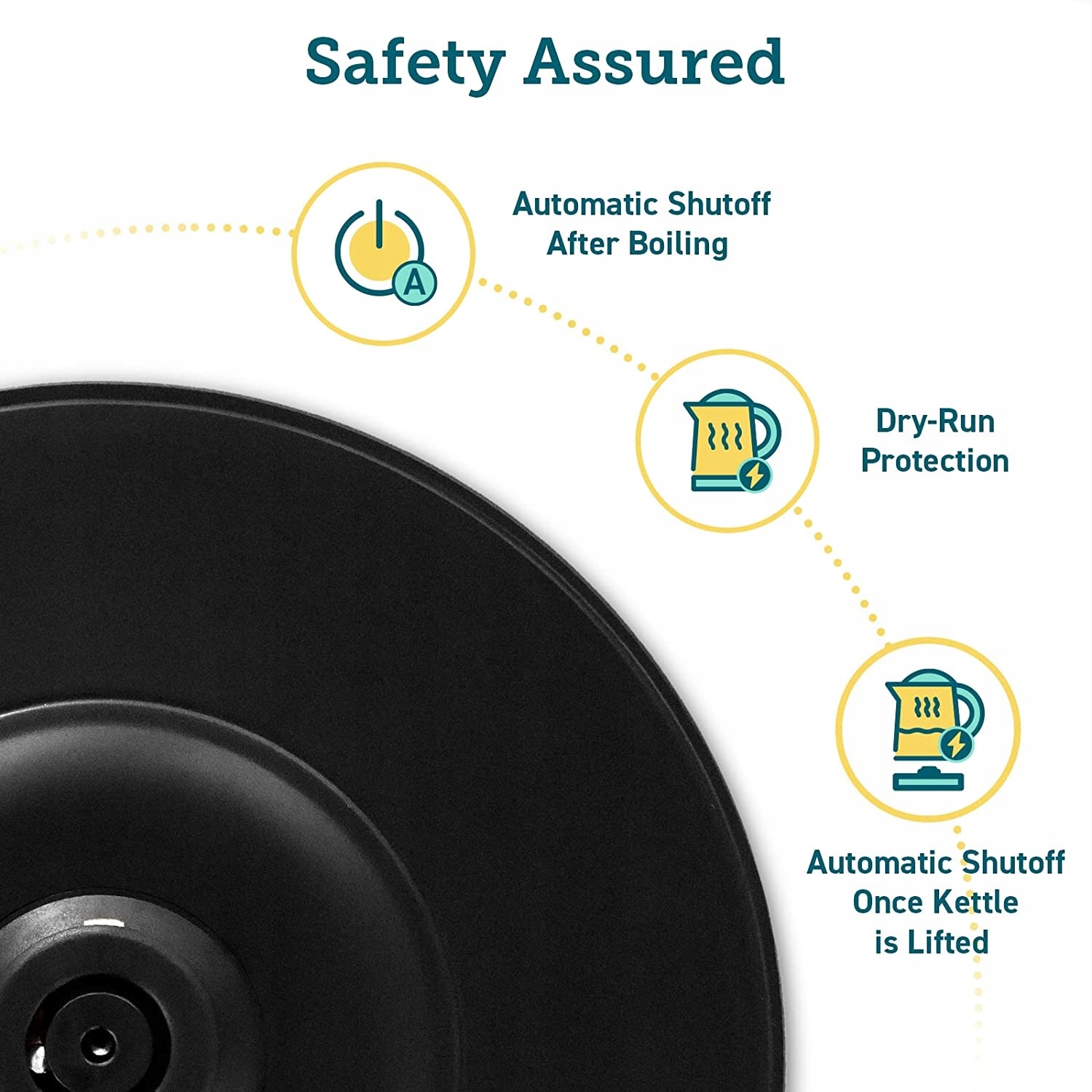 Bezpieczeństwo użytkowania – nienagrzewająca się podstawa i uchwyty