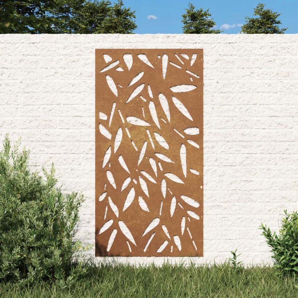 Ogrodowa dekoracja ścienna 105x55 cm – Stal kortenowska dla Twojego ogrodu