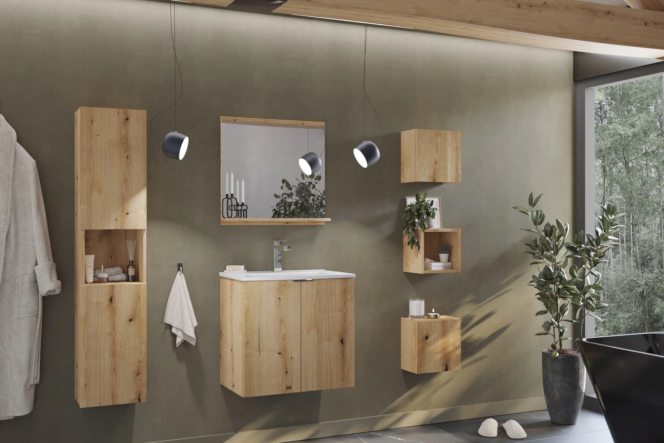 Lustro bez ramy NOVA OAK A 84-60 – Elegancja i prostota w Twoim wnętrzu