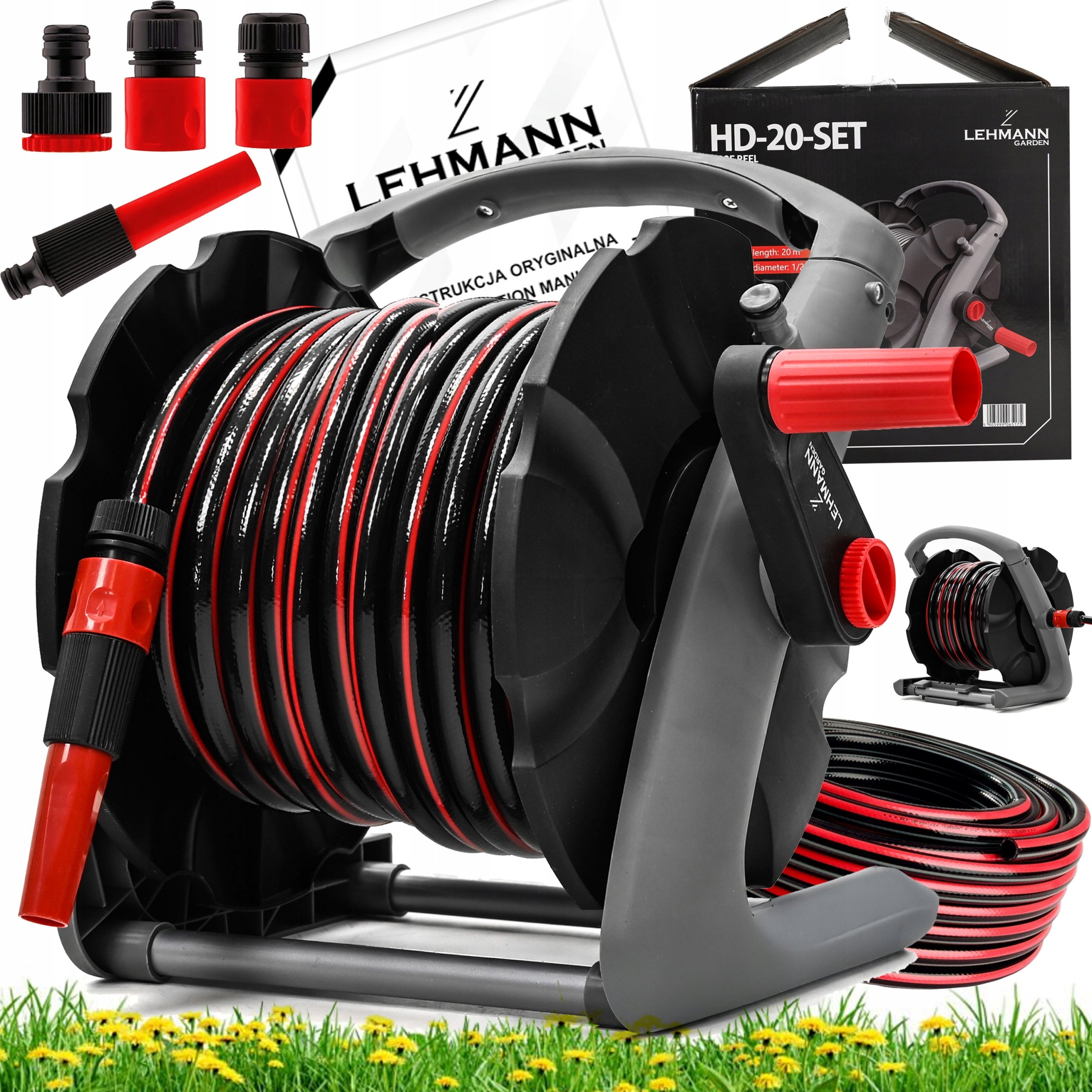 Zwijacz bęben na wąż ogrodowy LGAHD-2010 – Idealne rozwiązanie dla Twojego ogrodu