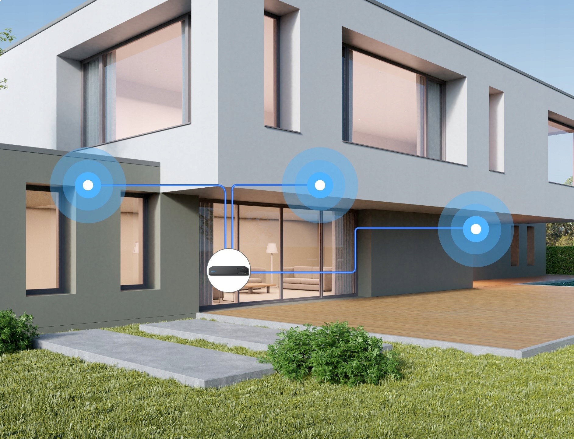 Szeroki kąt widzenia 180° – Pełna kontrola nad przestrzenią