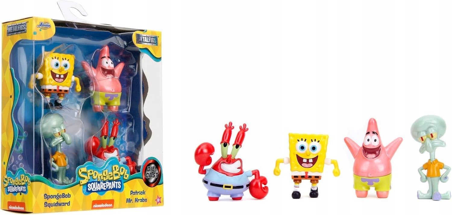 JADA SpongeBob metal 4pak fig 6,5cm – Zestaw figurków dla fanów Spongeboba