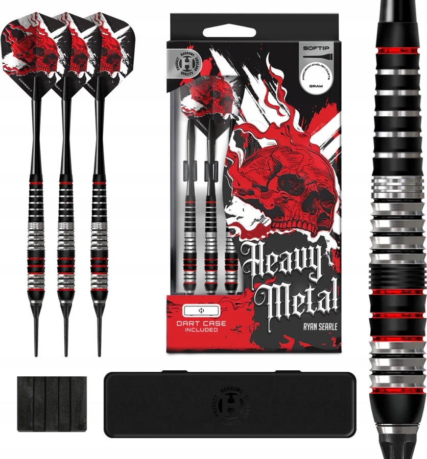 Rzutki do darta Harrows Heavy Metal Ryan Searle Softip 18 g – Idealne dla każdego gracza
