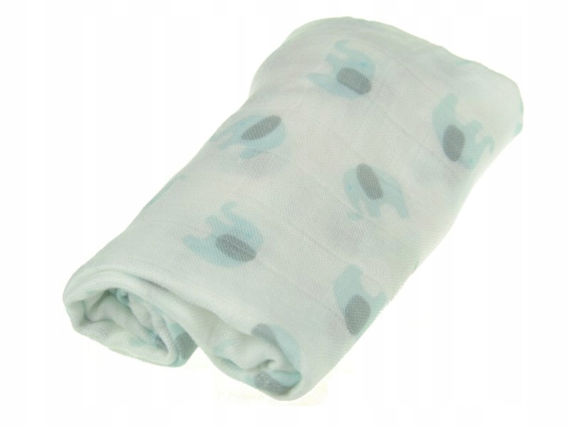 Pielucha bambusowa EgaKids 120/120 Słoń niebieski 877 – Komfort i bezpieczeństwo dla Twojego dziecka