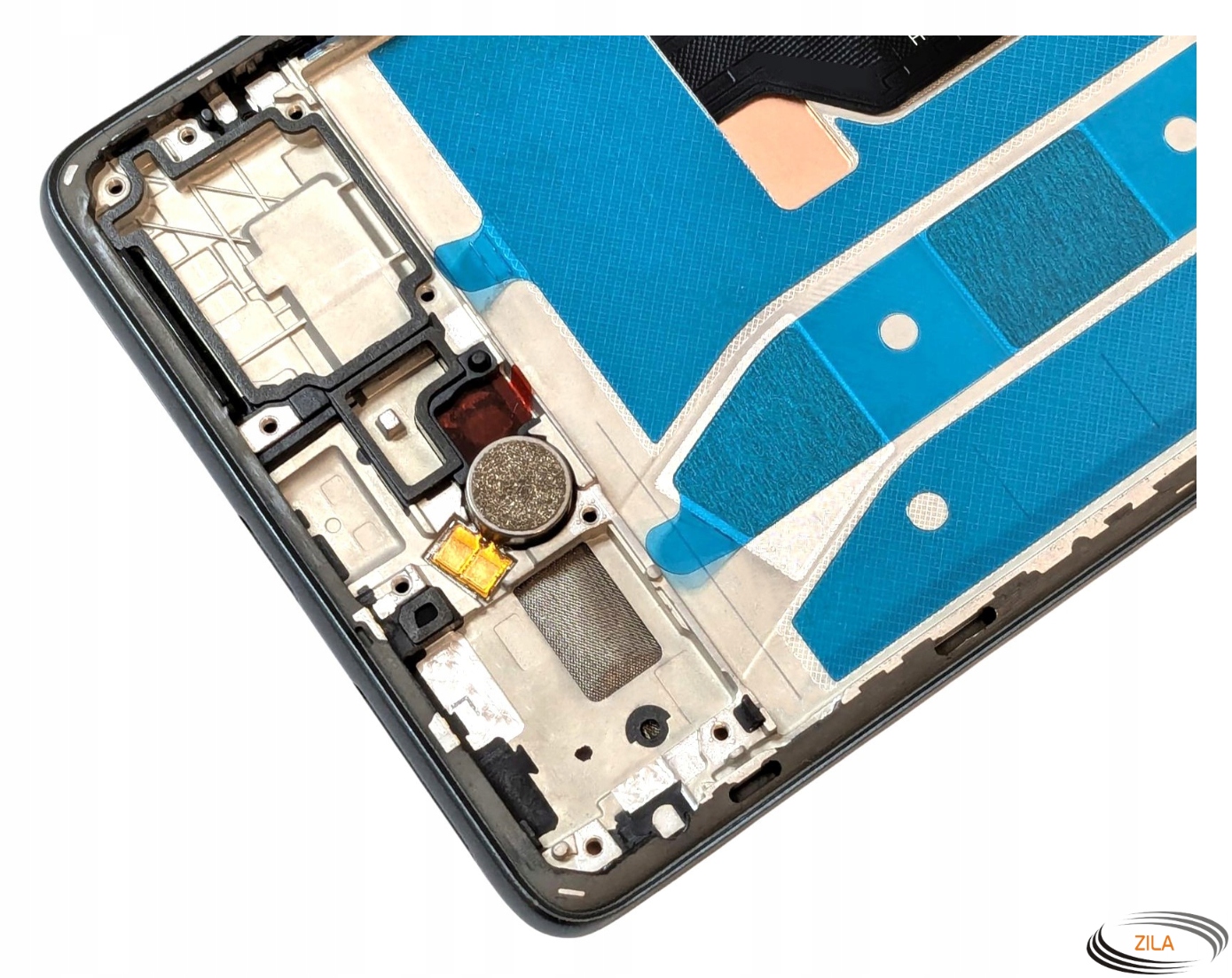 Dodatkowe komponenty w zestawie – Głośnik, taśma przycisku i silniczek wibracji