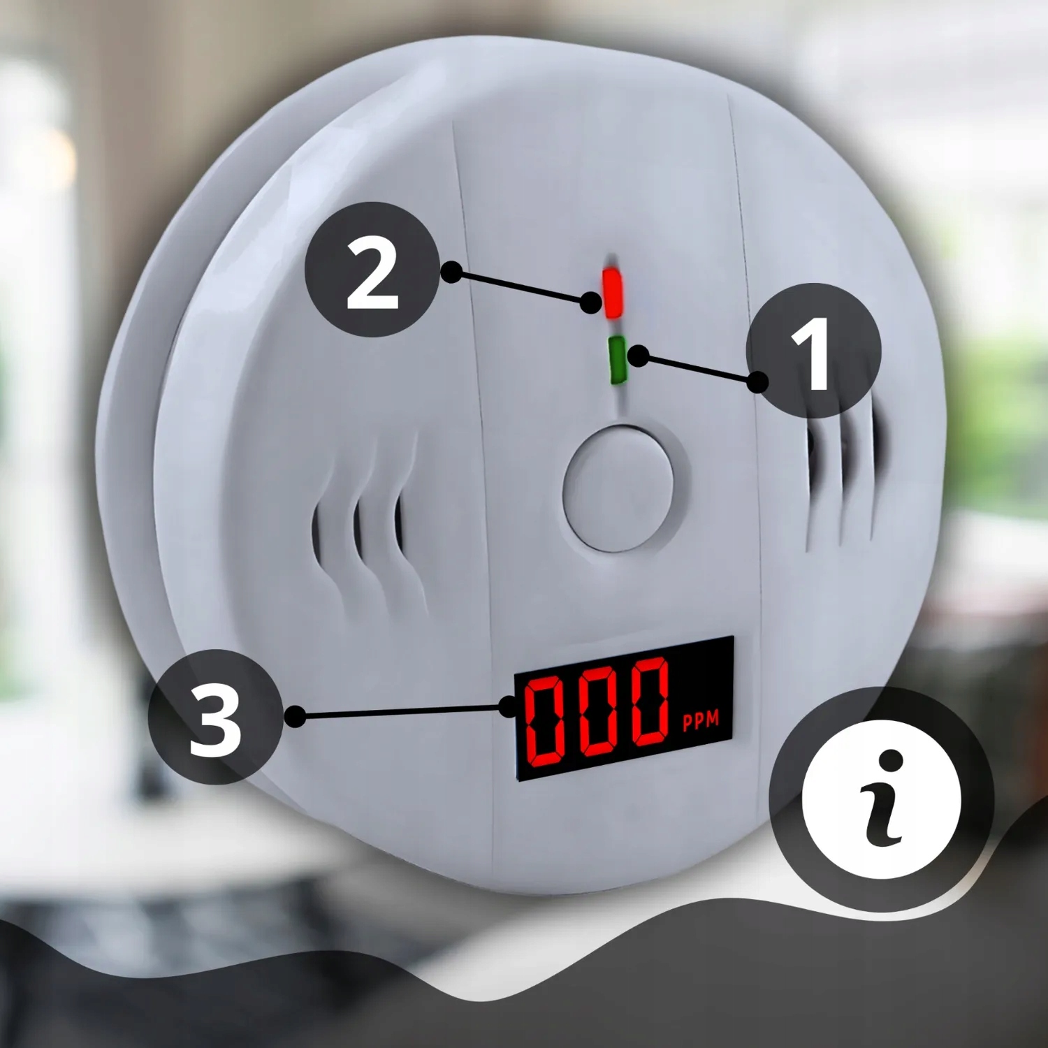 Kompaktowy i funkcjonalny czujnik czadu – Idealny do każdego pomieszczenia