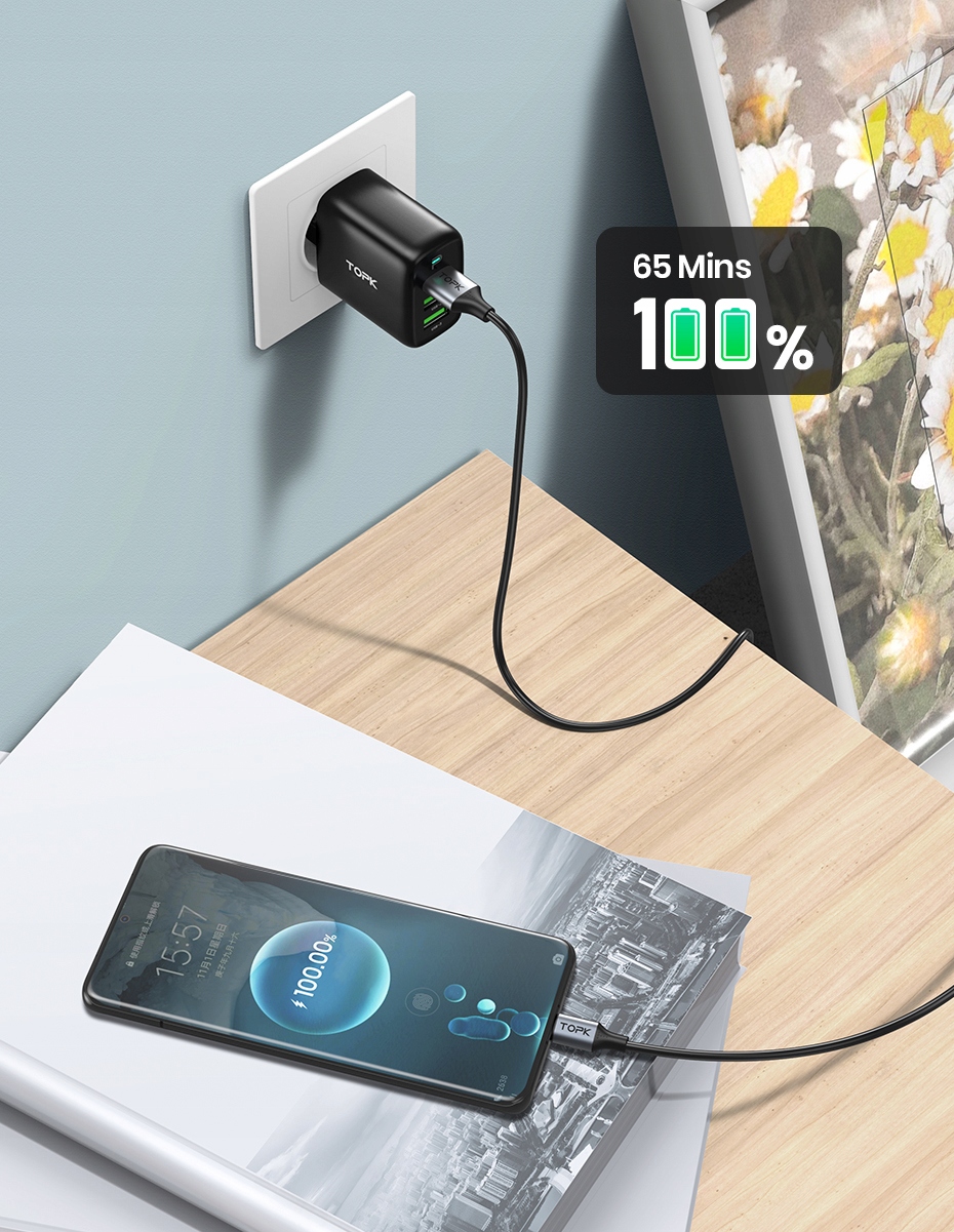 Ładowarka sieciowa 3xUSB 30W Szybkie ładowanie QC3 Marka Inna