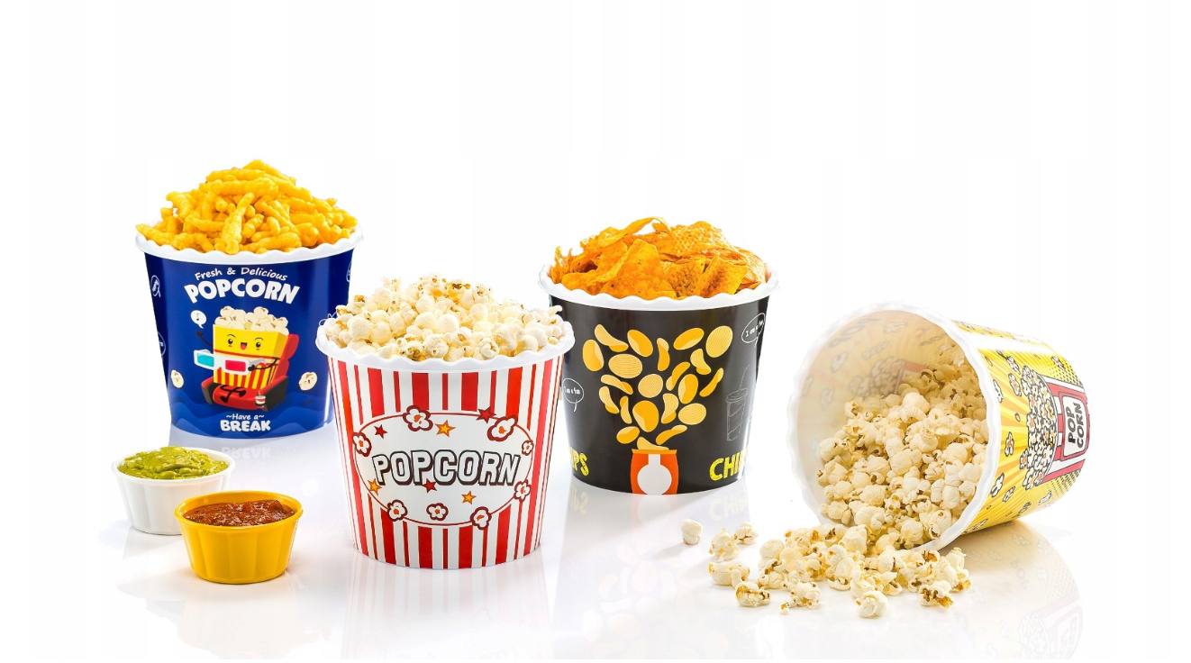 Pojemniki Popcorn Box 2,2 l – Idealny wybór na przekąski