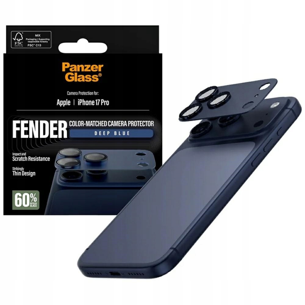 Szkło hartowane na obiektyw Fender Camera Protector do iPhone 17 Pro – Ochrona w stylowym wydaniu