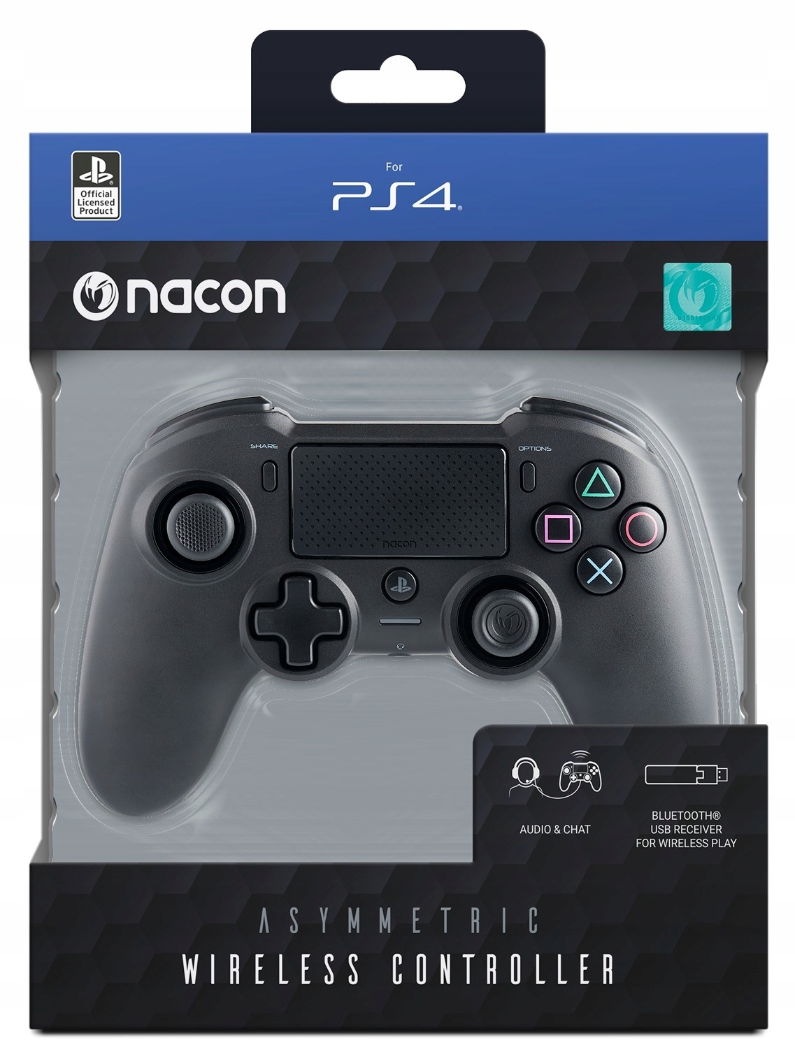 Pad Nacon Asymmetric (PS4OFPADWLBLACK) – Bezprzewodowy kontroler do PlayStation 4