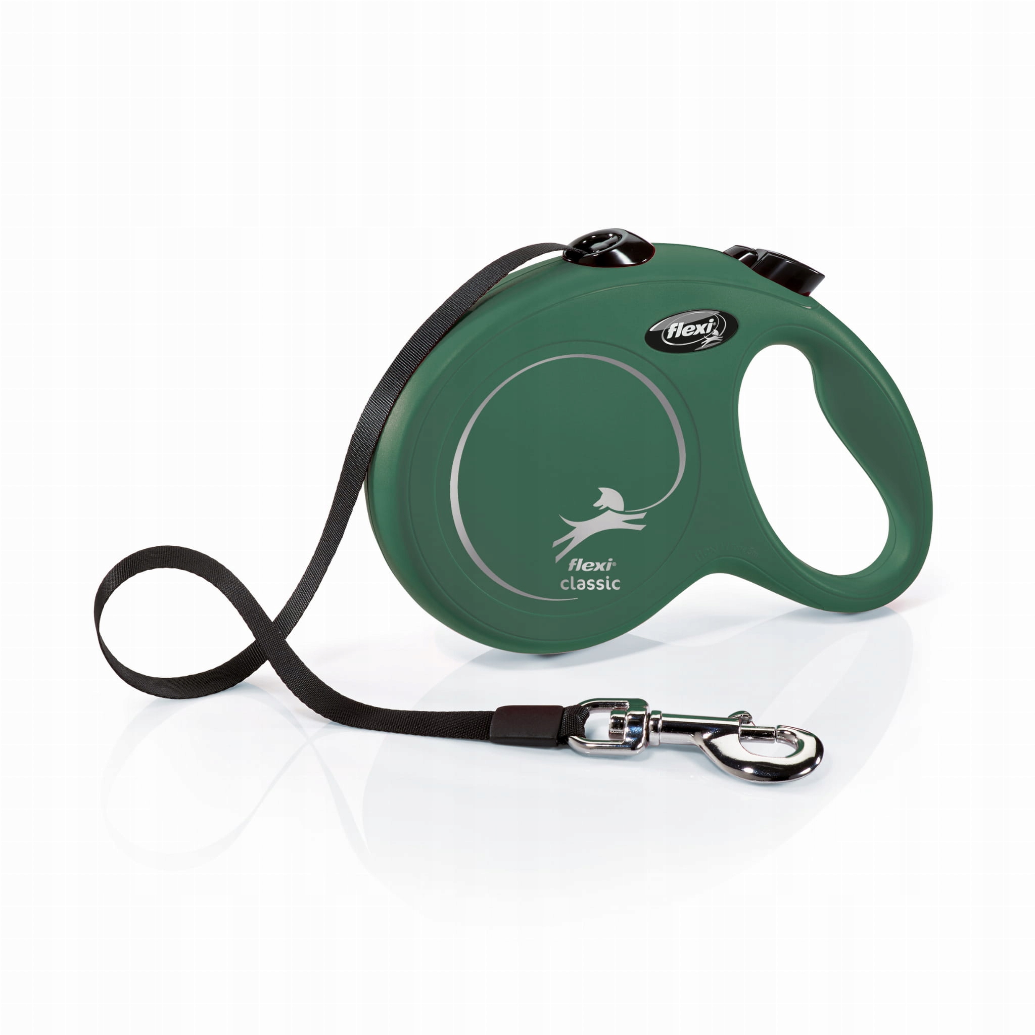 Automatyczna smycz dla psa oliwkowa L 5m/50kg – Komfort i kontrola na każdym spacerze