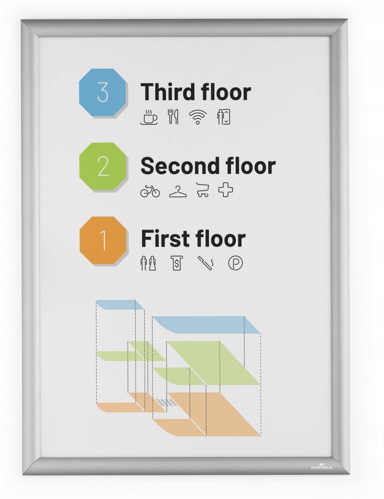 Durable DURABLE Klapprahmen Aluminium A2 silber – Idealne rozwiązanie do prezentacji plakatów