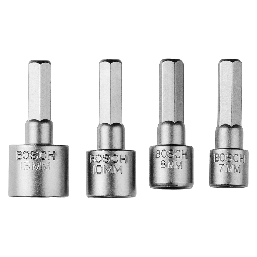 Zestaw nasadek o średnicach 7 mm, 8 mm, 10 mm i 13 mm