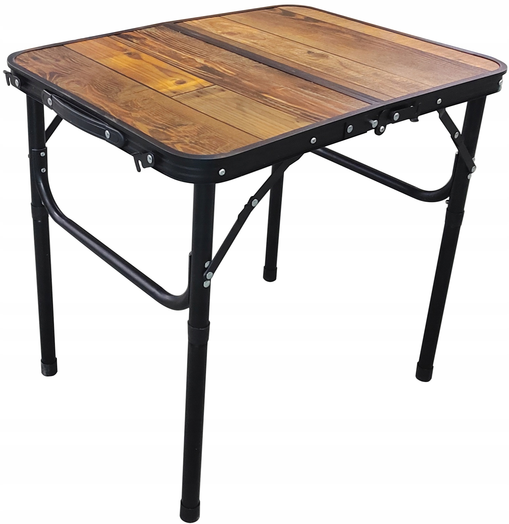 Stolik turystyczny składany kempingowy 60x45x25-56cm drewno – Idealny towarzysz Twoich przygód