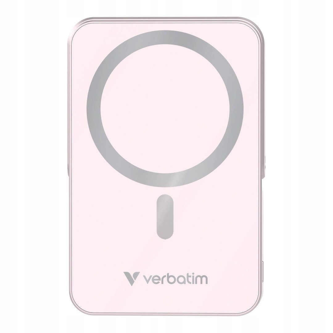 Verbatim Power Bank mit Standfuß mag.wireless 10000mAh – Wydajność i styl w różowym kolorze