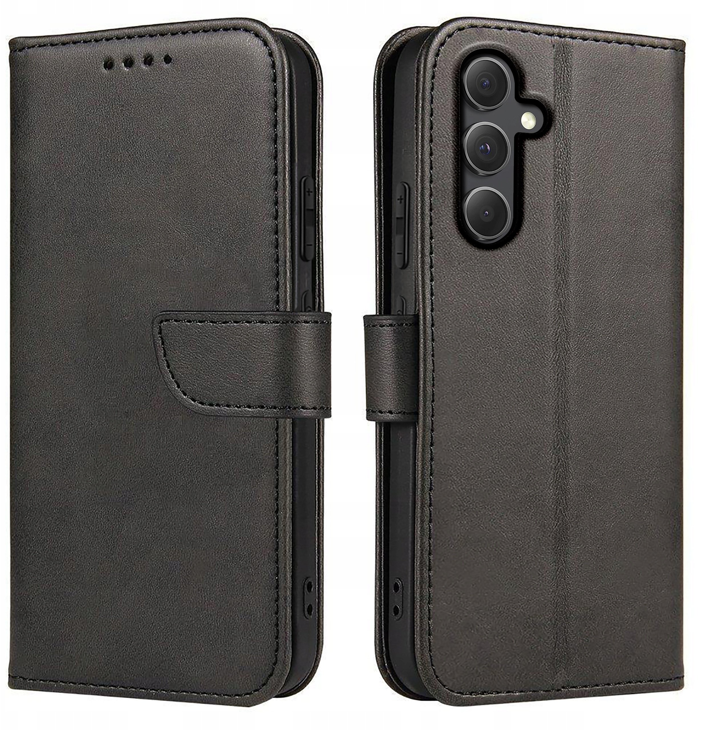 Etui do Samsung Galaxy A35 Skórzane PORTFEL SKIN CASE + Szkło OCHRONNE 9H – Idealna ochrona dla Twojego telefonu