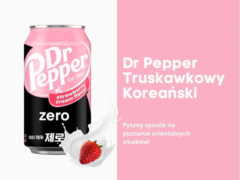 Koreański Napój Gazowany z Delikatną Nutą Truskawkowo-Śmietankową