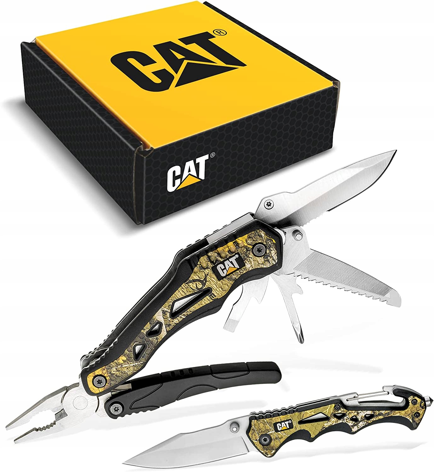 CAT Zestaw 2 szt. Real Tree Camo MultiTool i Nóż – Idealny wybór dla miłośników przygód