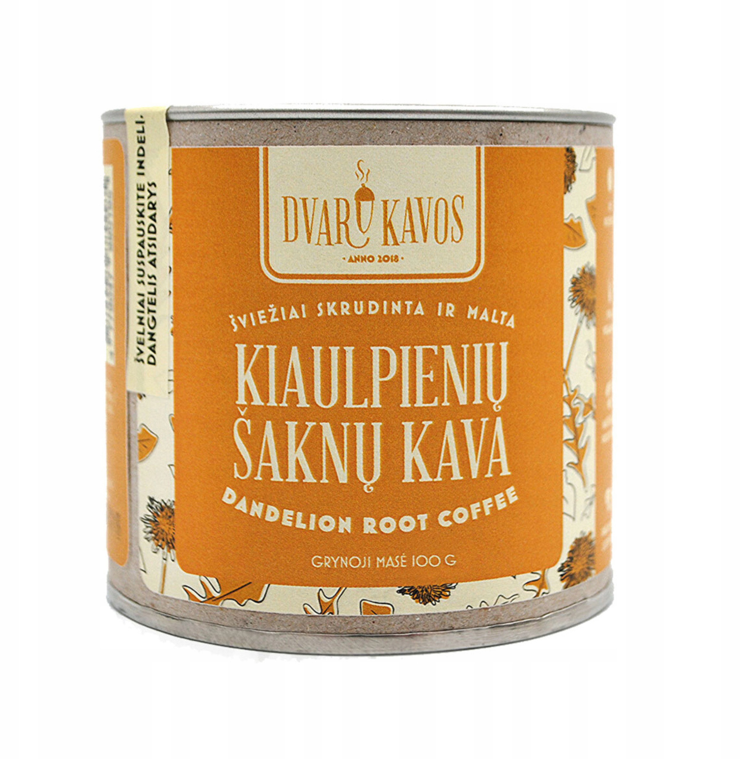 Kawa z korzenia mniszka lekarskiego Dvaro Kavos 100 g – Naturalna alternatywa dla tradycyjnej kawy