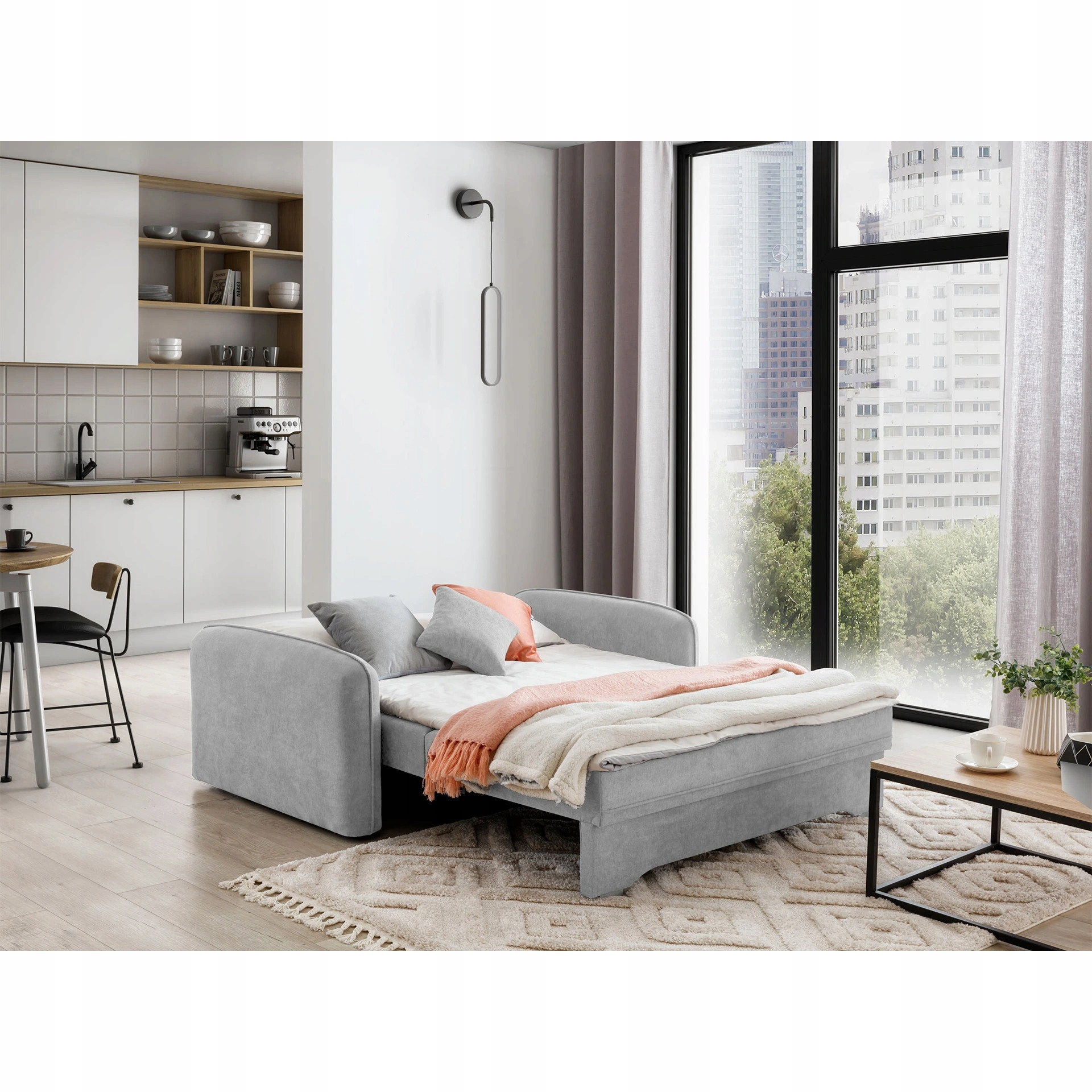 Wygodna sofa rozkładana z funkcją spania