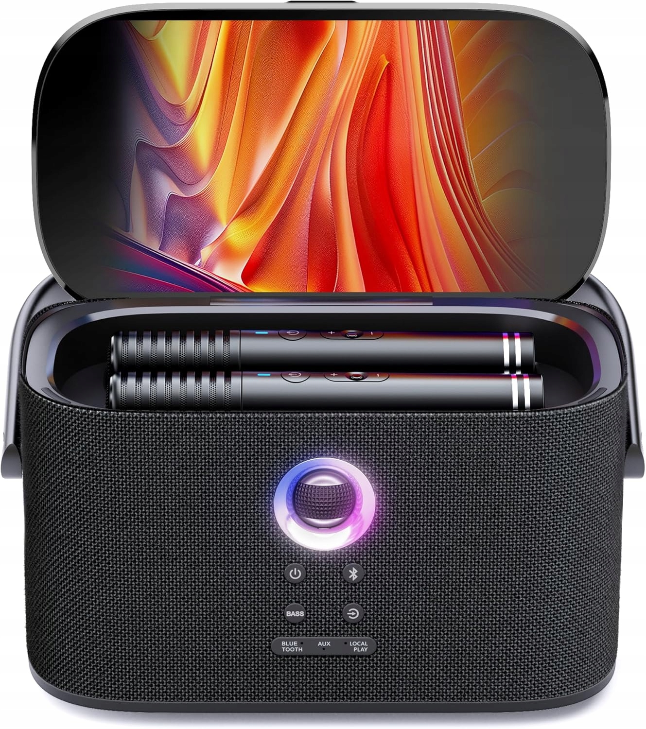 Ikarao zestaw karaoke Głośnik z 2 mikrofonami 140W Bluetooth HDMI – Twoja muzyczna przygoda