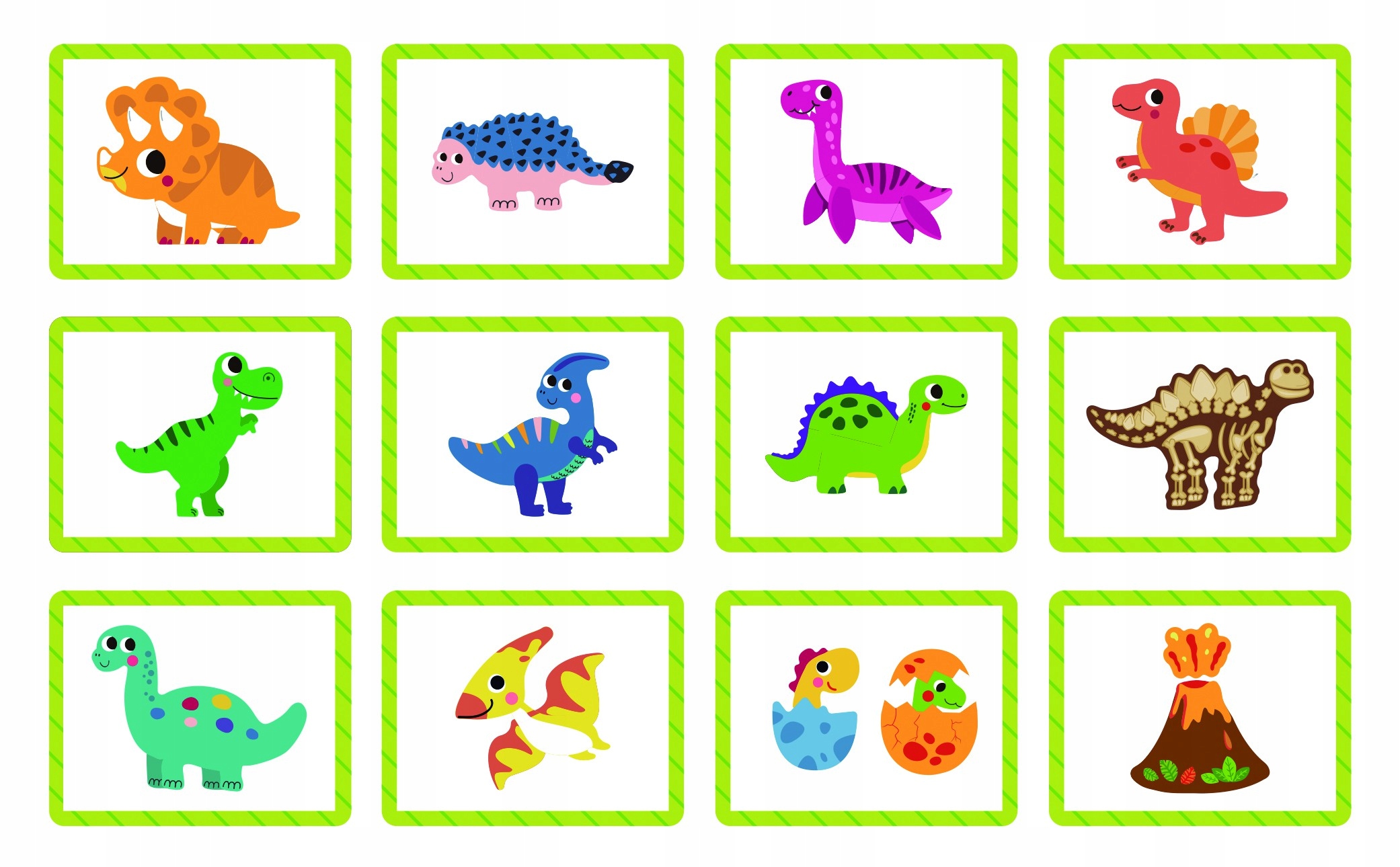 Kreatywna zabawa z dinozaurami – 12 unikalnych wzorów do odkrycia