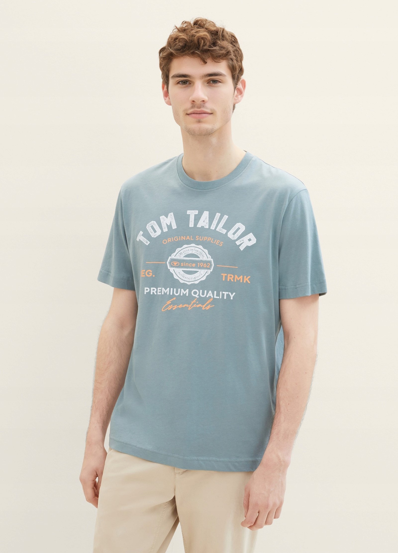Tom Tailor vyriški marškinėliai - Stylowe i wygodne w kolorze Grey Mint