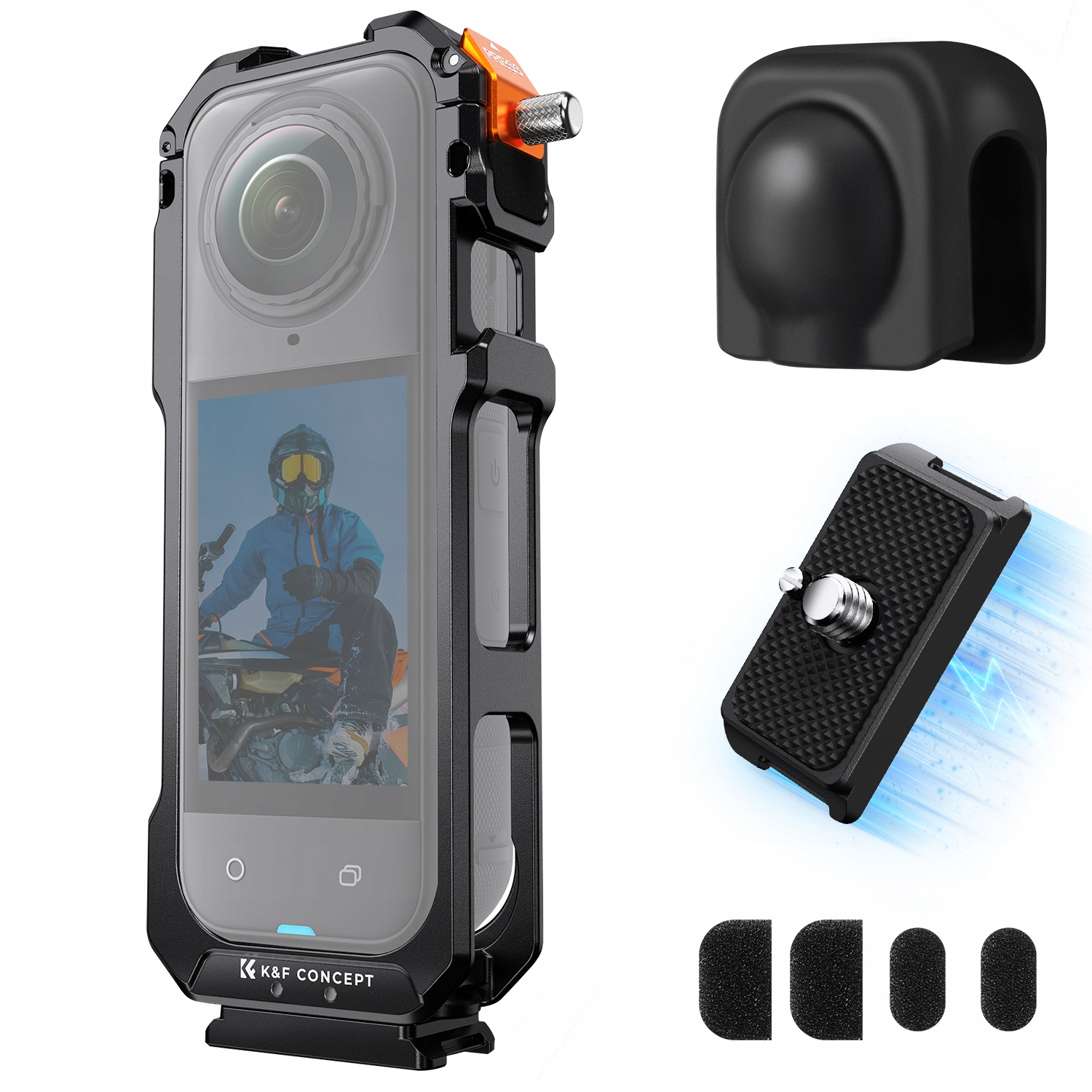 Frame Mount Klatka Ochronna Ramka 2x ISO do GoPro i Dekielek do Insta360 X5 – Idealna ochrona dla Twojej kamery